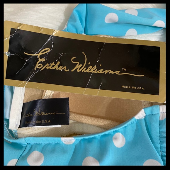 NWT Modcloth Esther Williams Polka Dot Swimsuit - Picture 4 of 5